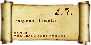 Longauer Tivadar névjegykártya